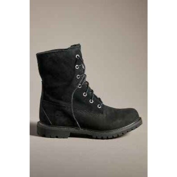 BNIB Authentic Timberland all leather roll top combat boots, size 8.5 - Picture 3 of 5